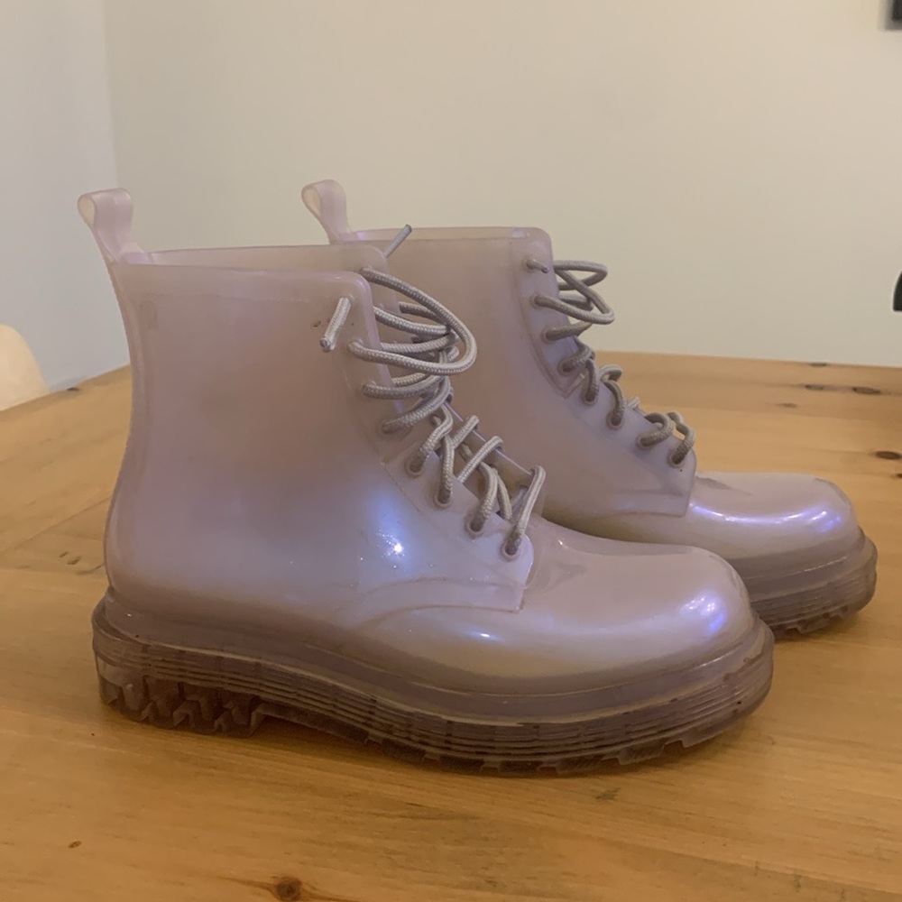 Melissa Jelly Coturno purple boot size 5